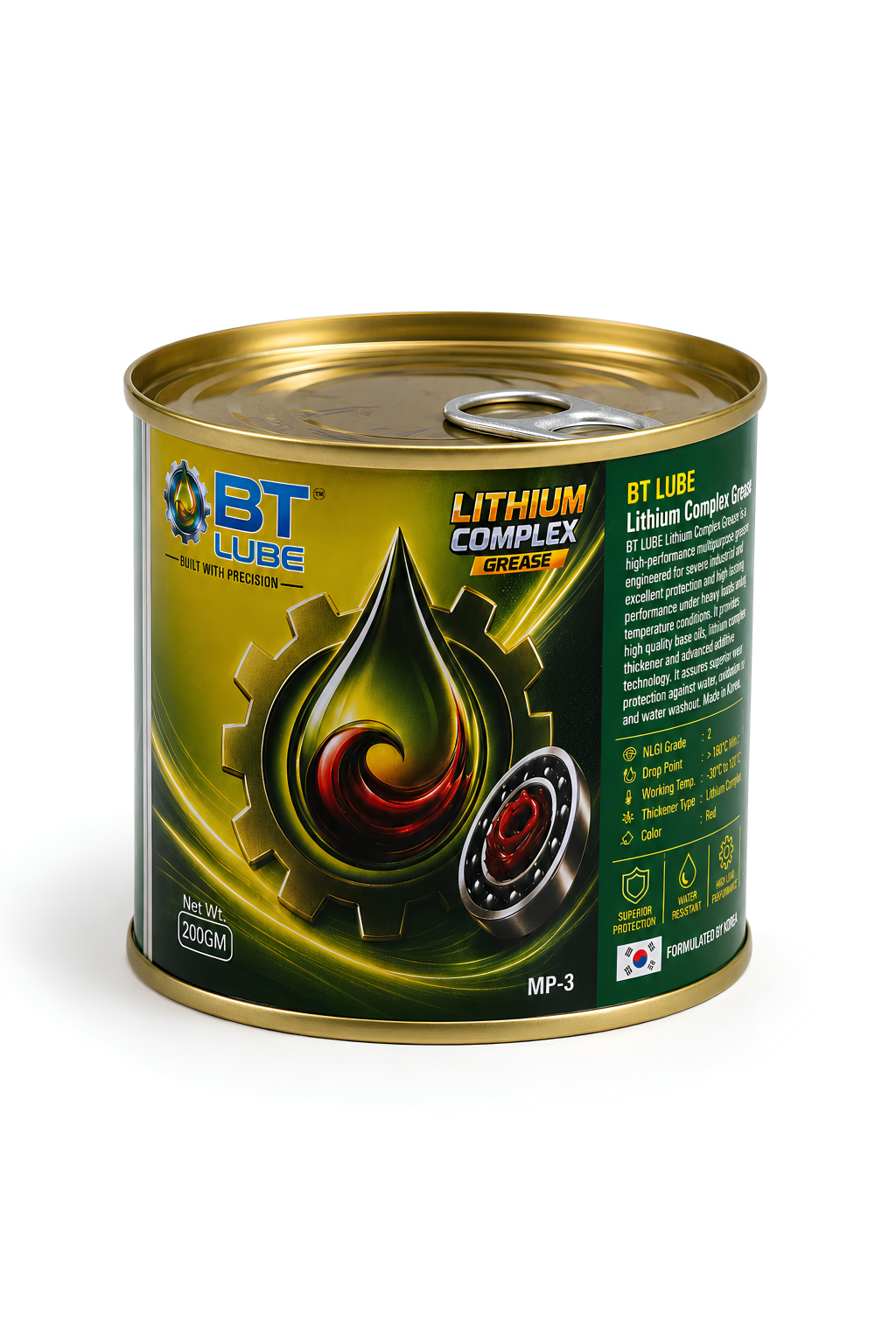 BT Lube Lithium Complex Grease MP-3 Red 200GM can