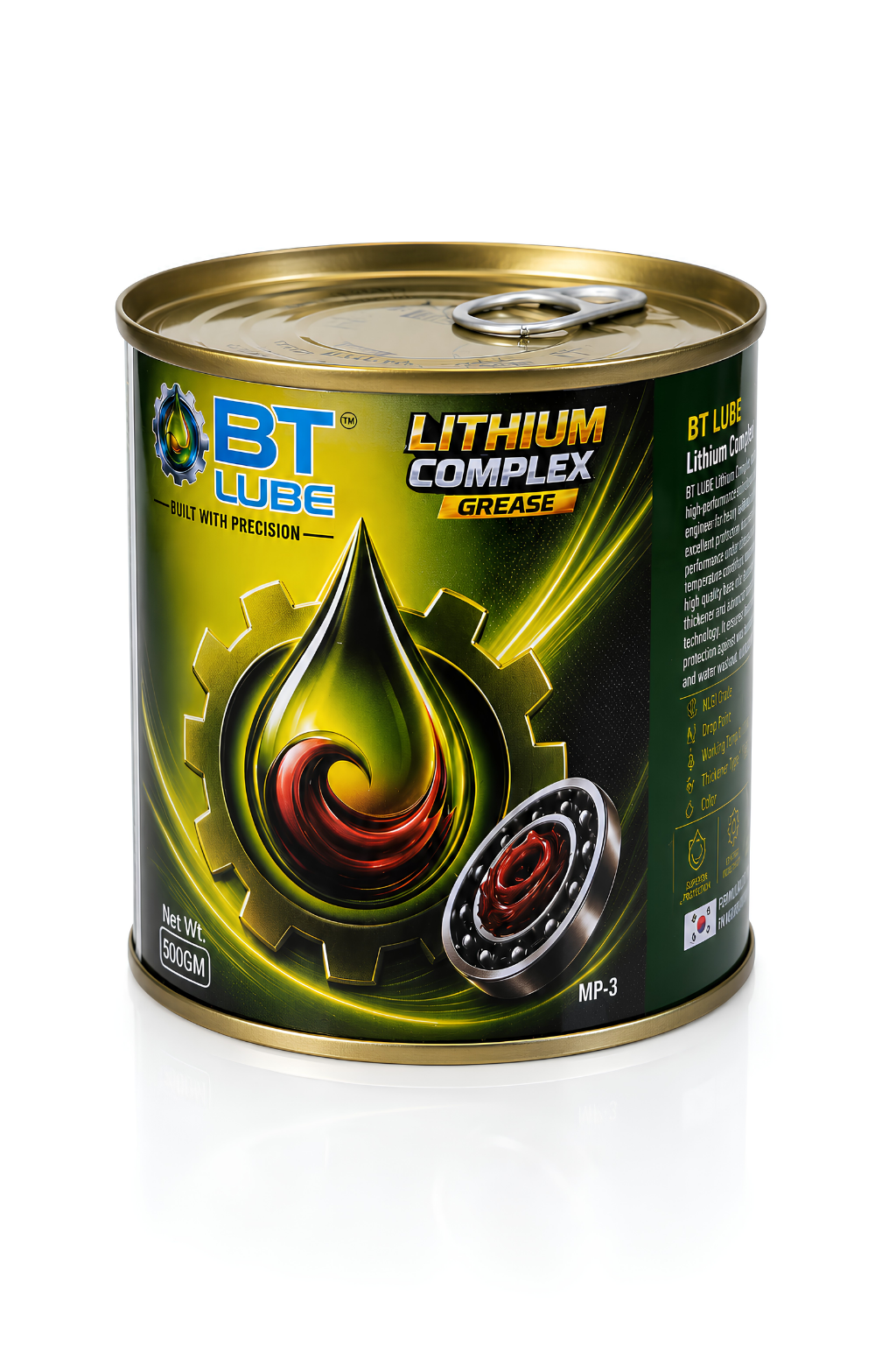 BT Lube Lithium Complex Grease MP-3 Red 500GM can